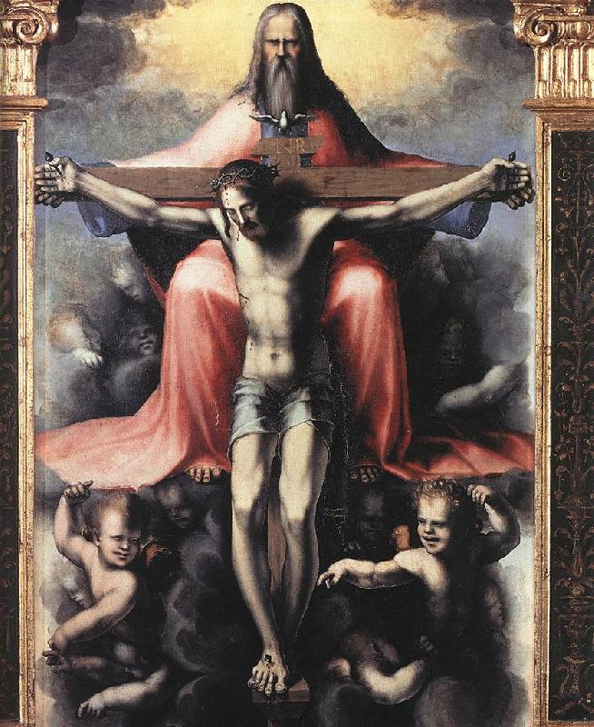BECCAFUMI, Domenico Trinity (detail) df oil painting image